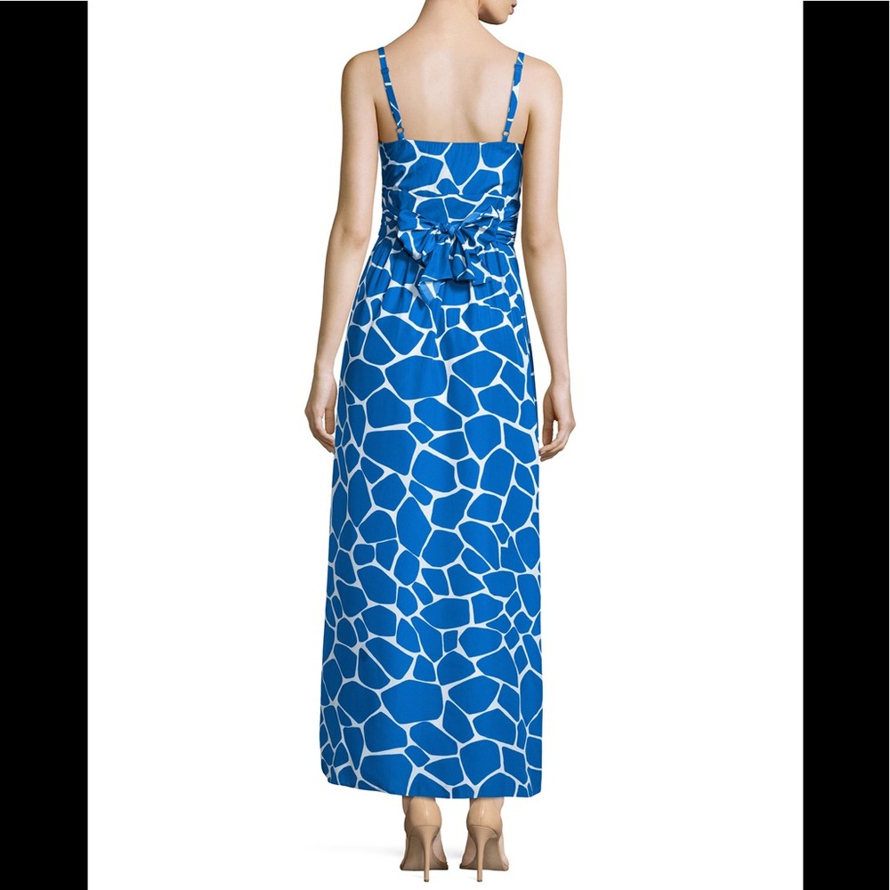 Gorgeous Susana Monaco blue giraffe print dress - Picture 2 of 6